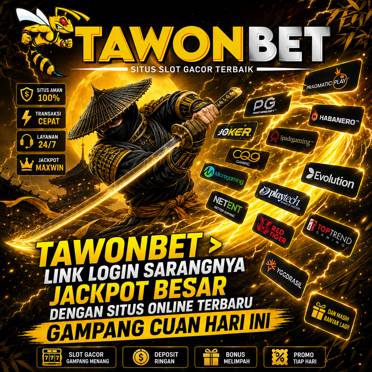 TAWONBET > Link Login Sarangnya Jackpot Besar Dengan Situs Online Terbaru Gampang Cuan Hari Ini